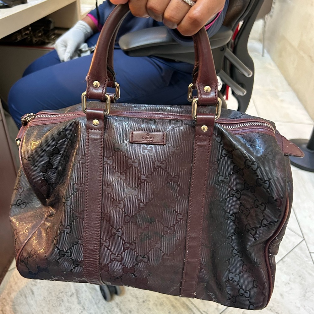 Gucci Dark Brown Monogram Satchel